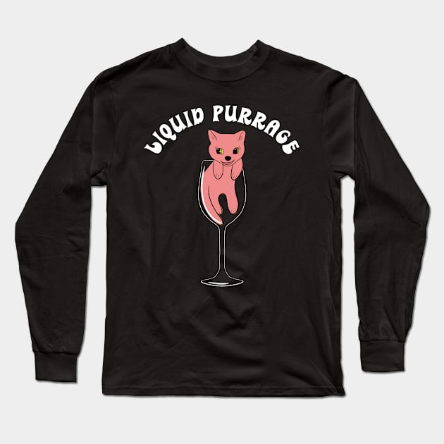 Liquid Purrage Long Sleeve T-Shirt by Alissa Carin